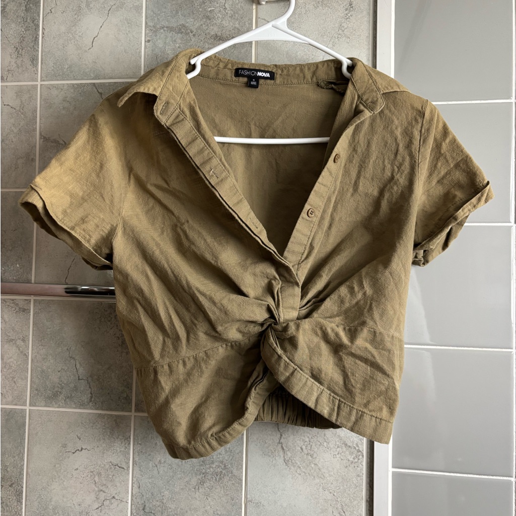 Fashion Nova Olive Green Women's Top